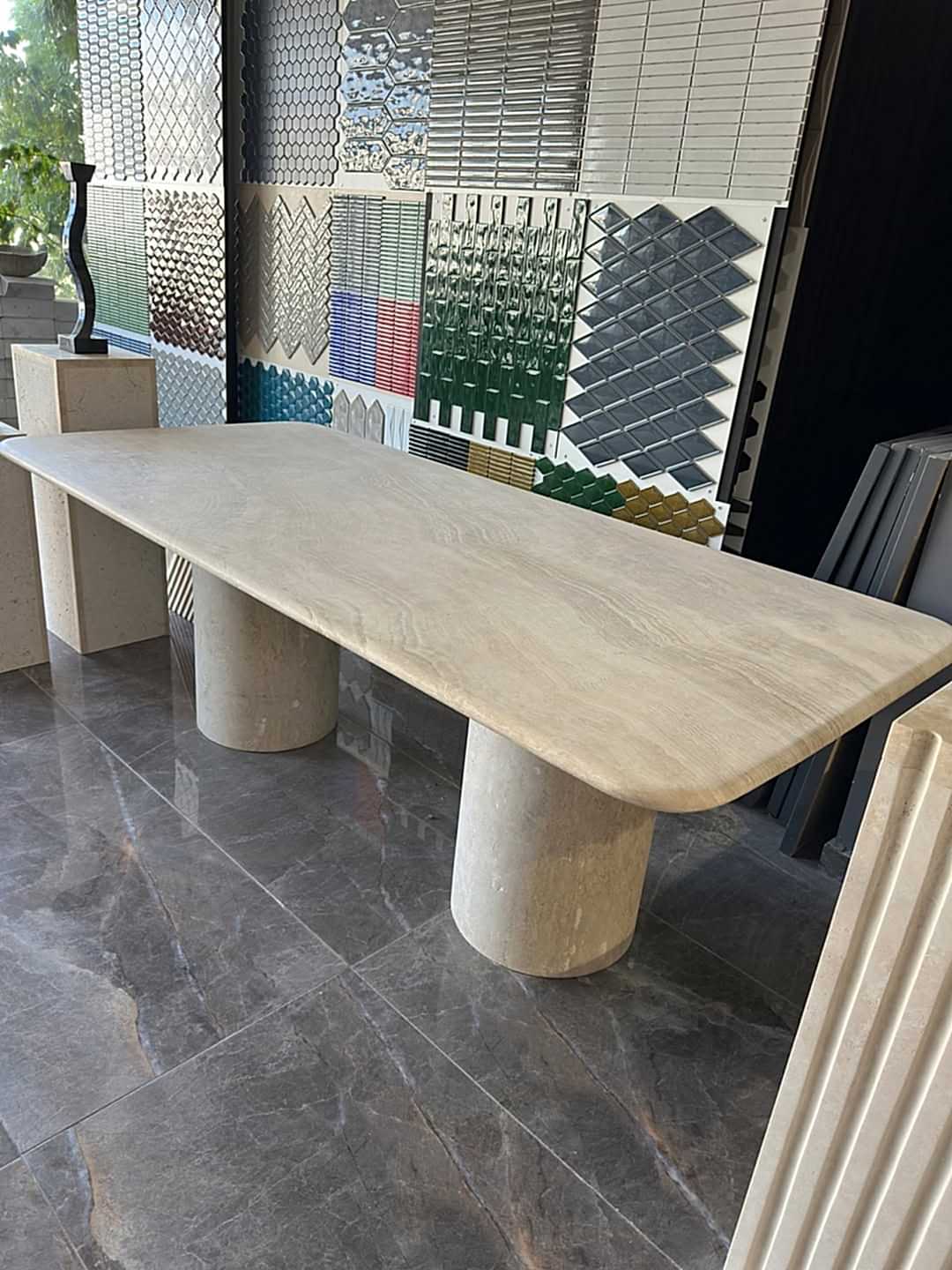 Doğal Taş Traverten Masa